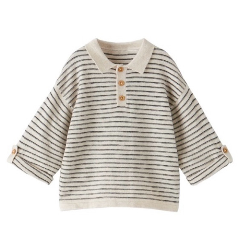 Zara kids boys striped knit shirt size 12-18 months